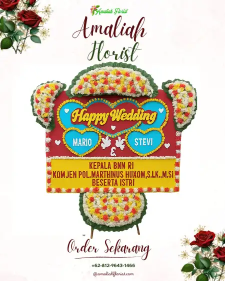Papan Bunga Pernikahan Rengasjajar